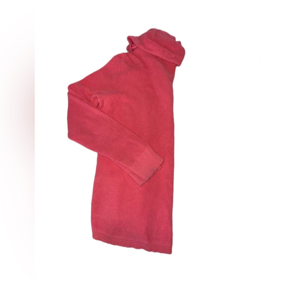 Lauren Ralph Lauren Coral Cowl Neck Cotton Knit Sweater Size large thermal - Picture 2 of 11